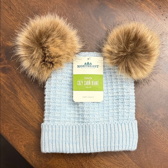 Northeast Outfitters Other - Northeast Outfitters Kids Cozy Beanie - Light Blue and Brown‎